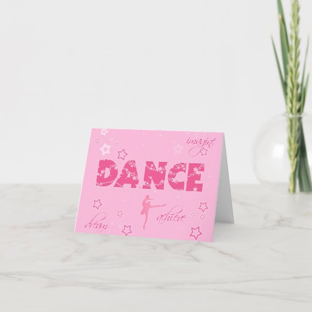 Dance Note Card Imagine Dream Achieve (Front)