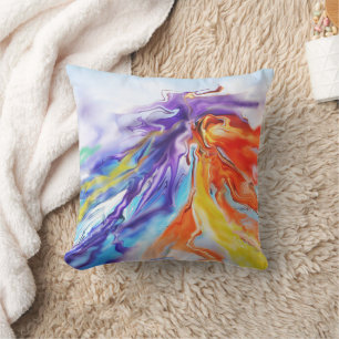 Dance of Colours Throw Pillow