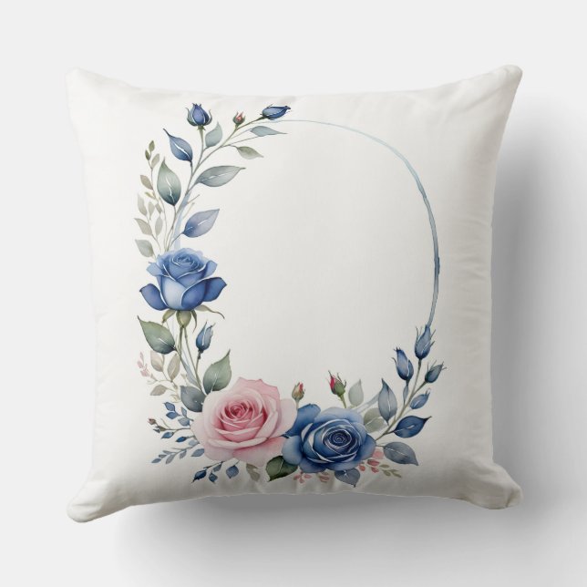 Dance of Roses Throw Pillow (Back)