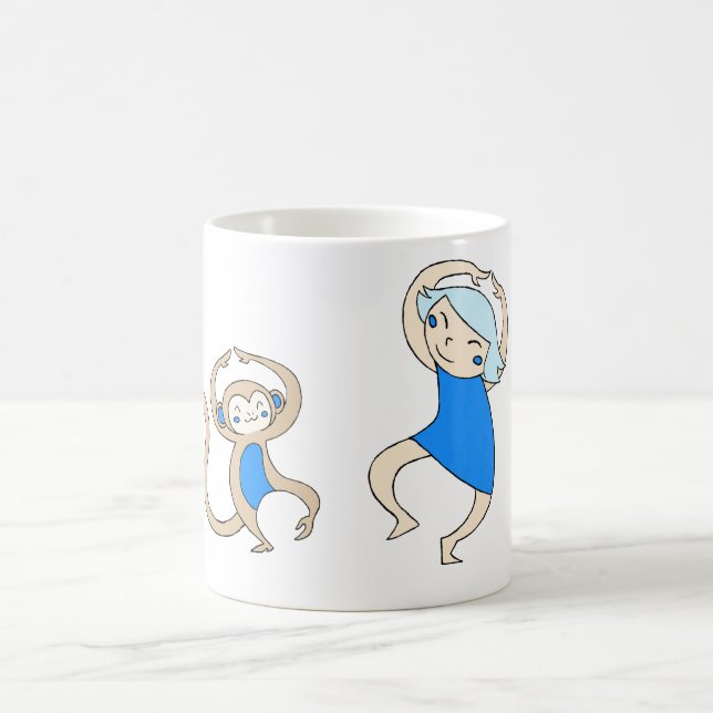 Dance of the Blue-bellied Monkeys Coffee Mug (Center)