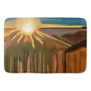 Dance of the Cacti Abstract Art Bath Mat
