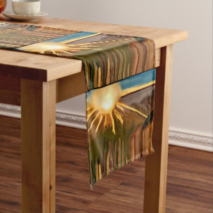 Dance of the Cacti Southwestern Abstract Art Medium Table Runner