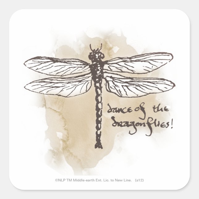 Dance of the Dragonflies Square Sticker (Front)
