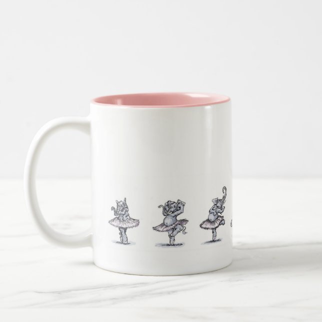 Dance of the Elephant Two-Tone Coffee Mug (Left)