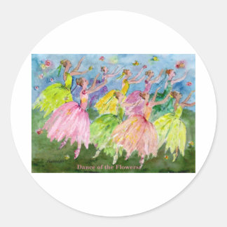 Dance of the Flowers Classic Round Sticker