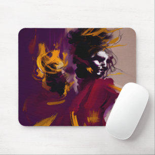 Dance Of The Mind – Expressive Abstract Figure Mouse Pad