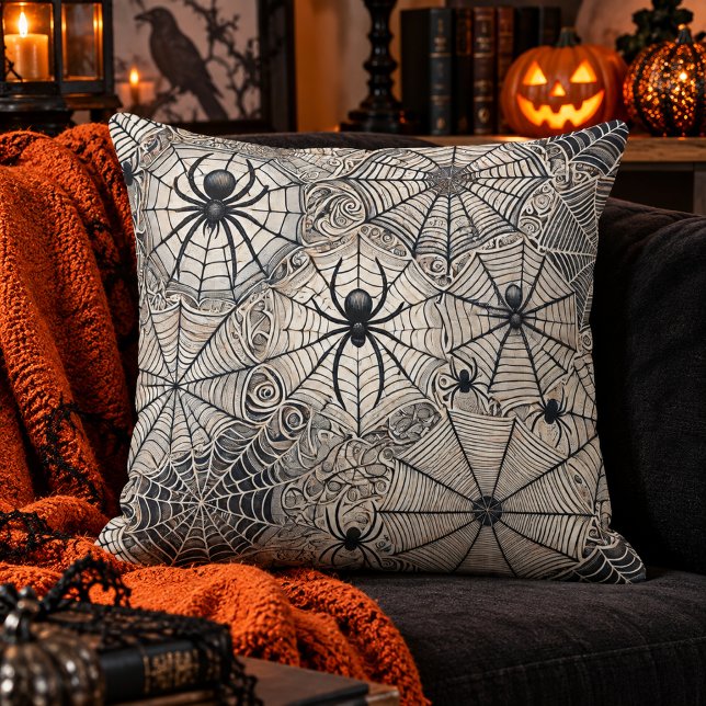 Dance of the Webborn Throw Pillow (Creator Uploaded)