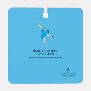 Dance Parent Reminder Sheep Sky Blue Metal Ornament