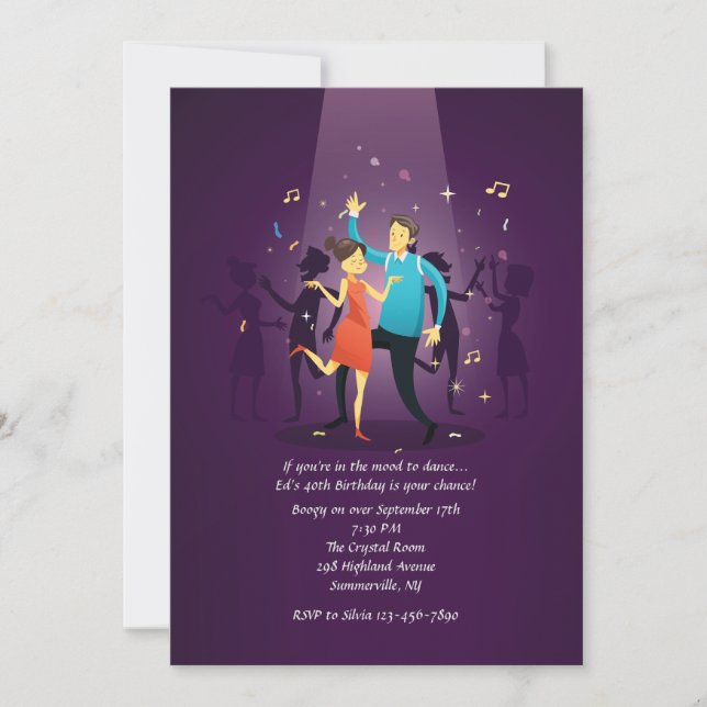 Dance Party Invitation (Front)