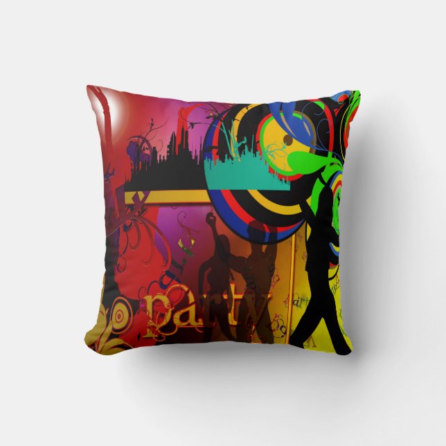 Dance Party Scene Pillow (Front)