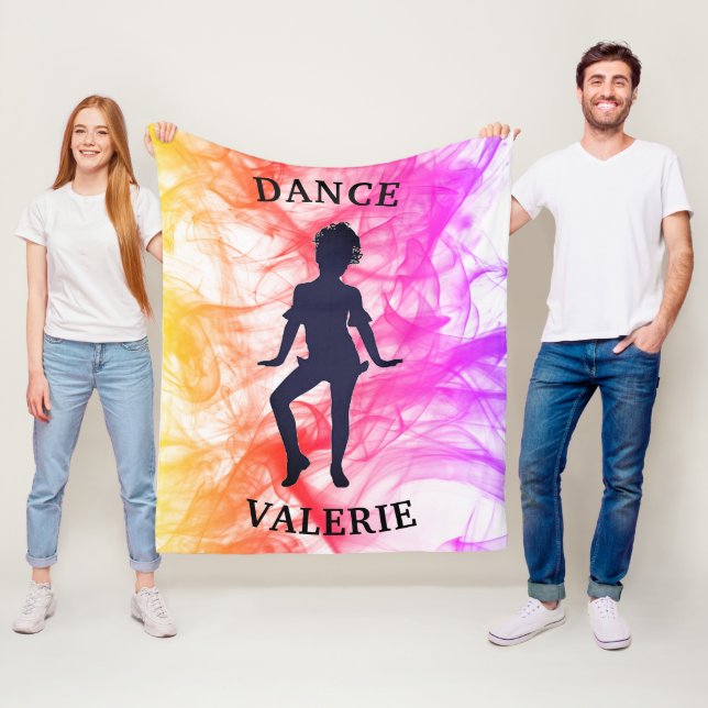 Dance Pastel Watercolor Fleece Blanket (In Situ)