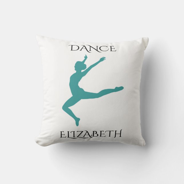 Dance pillow with personalized name. (Front)