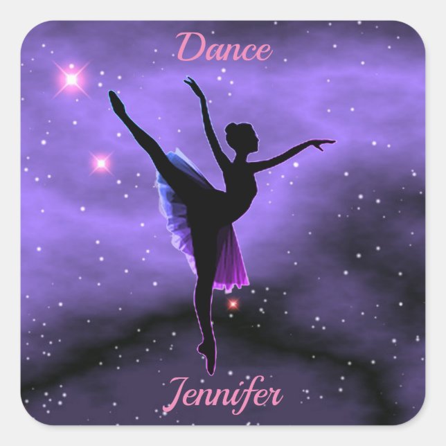 Dance Pink & Purple Galaxy Stickers (Front)
