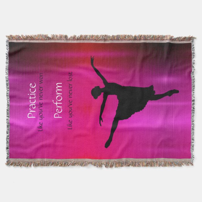 Dance Practice & Perform Metallic Throw Blanket (Front)