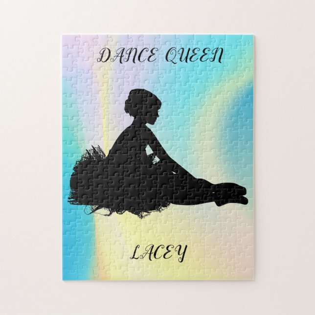 DANCE QUEEN RAINBOW PUZZLE WITH CUSTOM NAME! (Vertical)