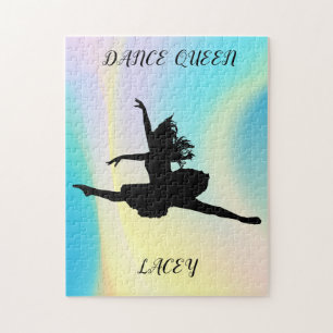 DANCE QUEEN RAINBOW PUZZLE WITH CUSTOM NAME!