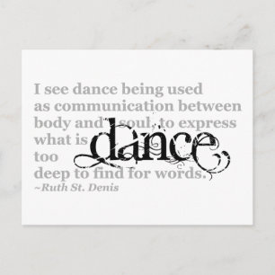 Dance Quote Postcard