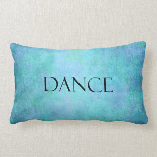 Dance Quote Teal Blue Watercolor Dancing Template Lumbar Pillow