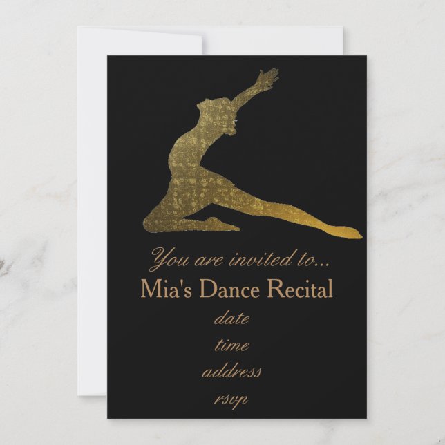 Dance Recital dance concert modern contemporary Invitation (Front)