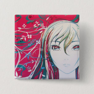 Dance sakura tree 2 inch square button
