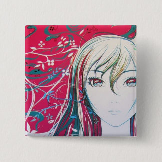 Dance sakura tree 2 inch square button