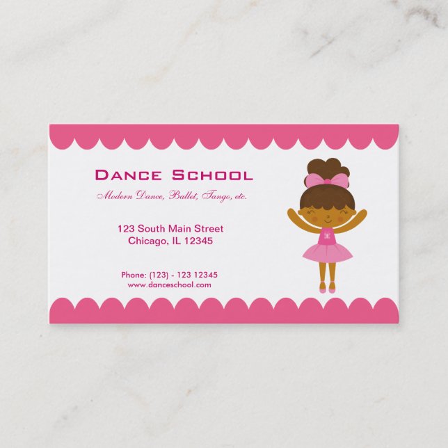 Dance School Business Card (Front)