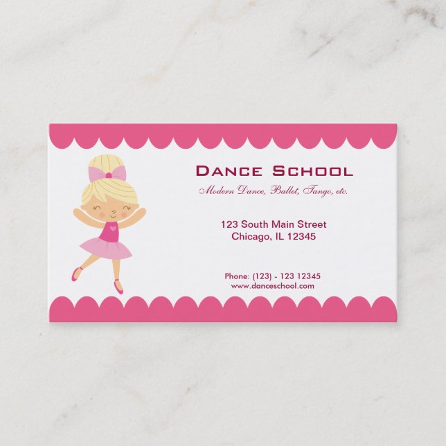 Dance School Business Card (Front)