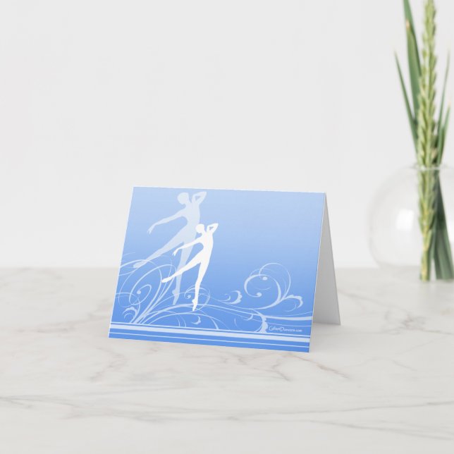 Dance Scroll Note Card (customizable) (Front)