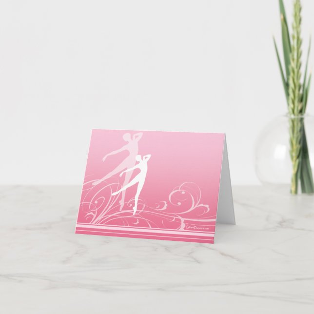 Dance Scroll Note Card (customizable) (Front)