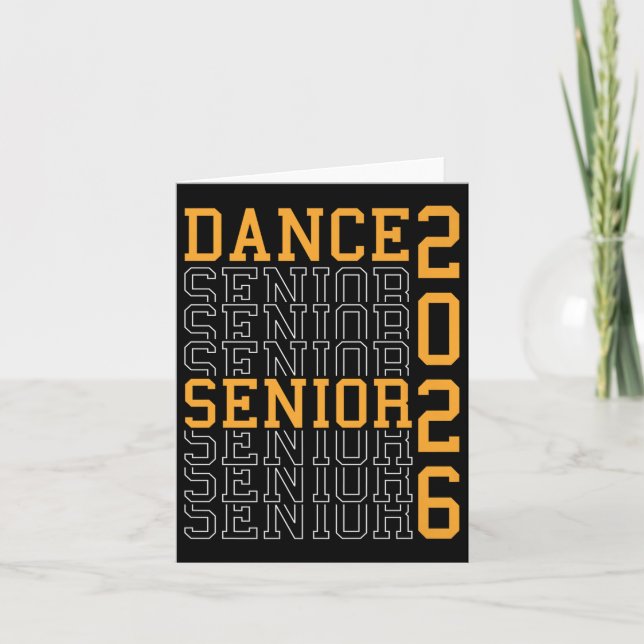 Dance Senior Night Dance Senior 2026 Graduation 18 Card (Front)