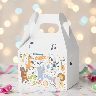 Dance sing and play kids birthday favor box