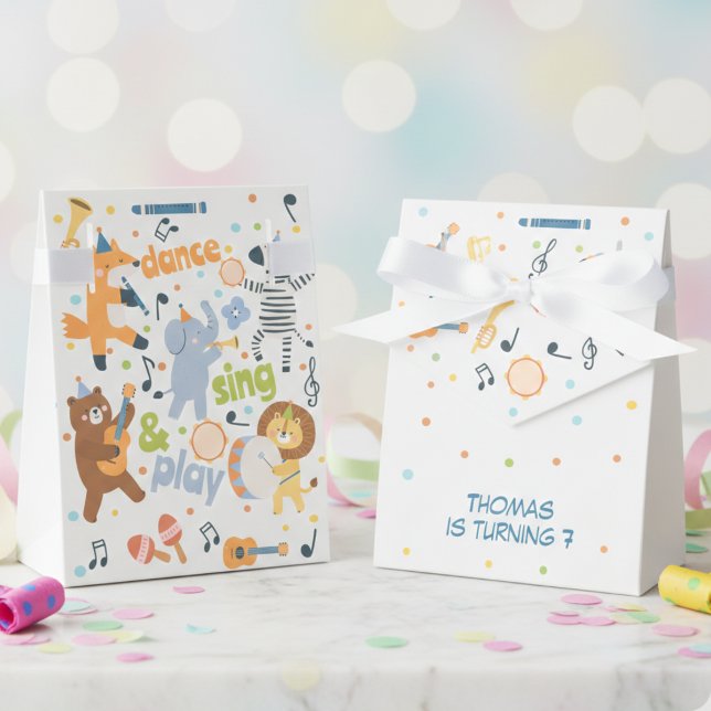 Dance sing and play kids birthday favor box (Creator Uploaded)