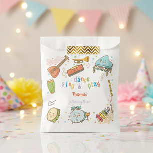 Dance sing and play kids birthday favour bag