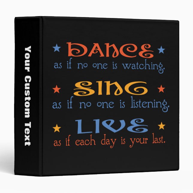 Dance Sing Live Binder (Front/Spine)