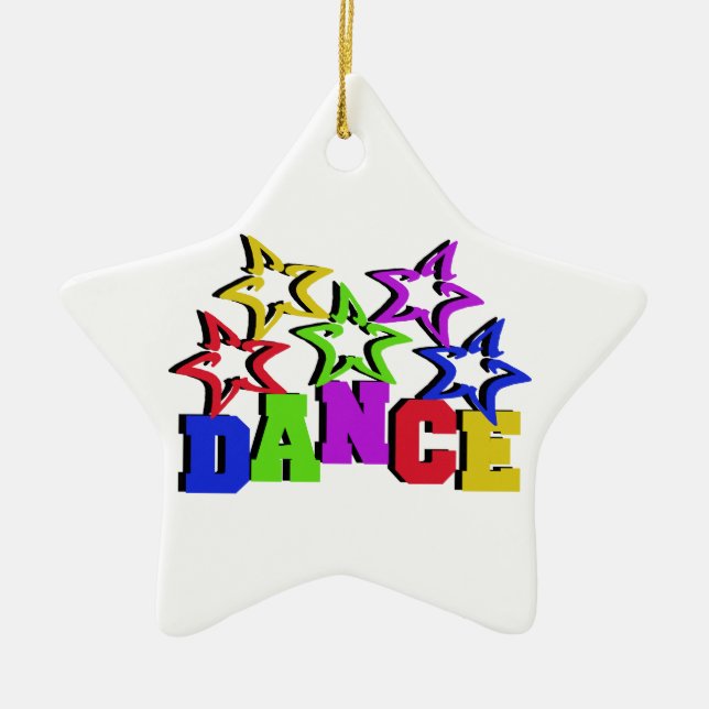 Dance Stars Ceramic Ornament (Front)