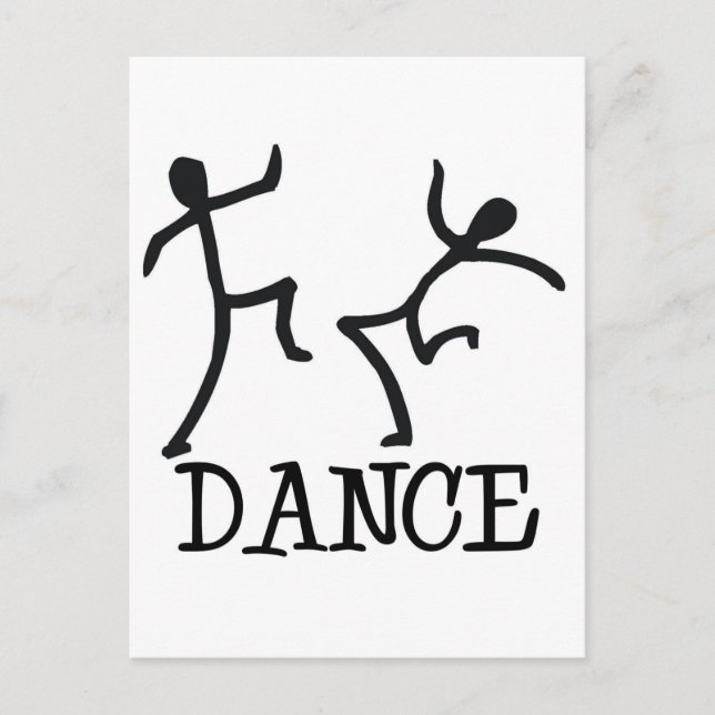 Dance Stick Figures Postcard (Front)