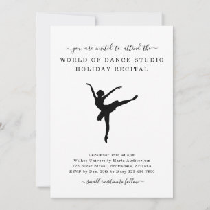Dance Studio Ballet Considérant Invitation