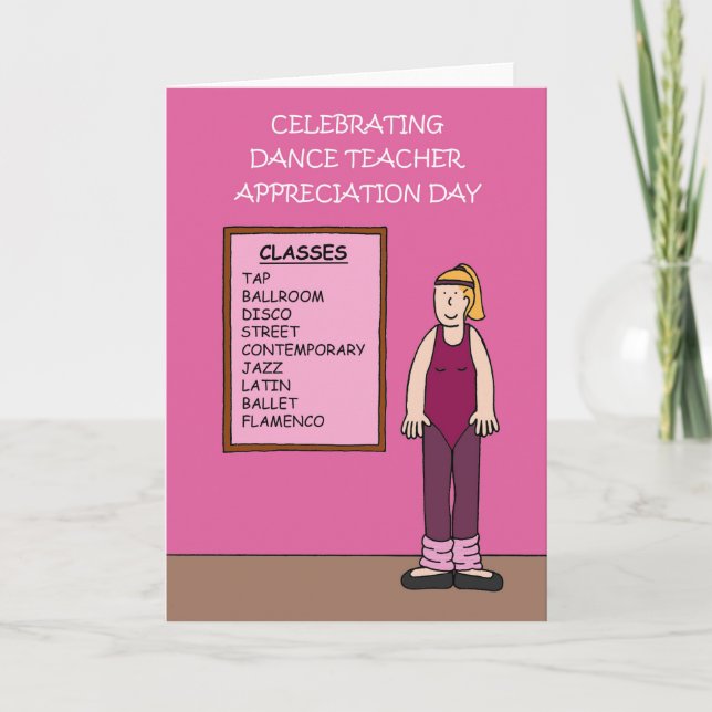 Dance Teacher Appreciation Day March 1st Card (Front)
