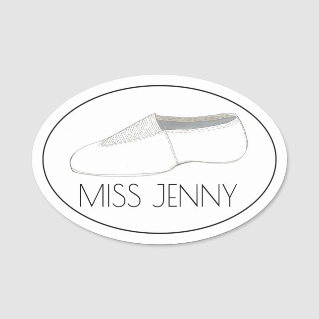 Dance Teacher Coach Acro Gymnastics Acrobatics Name Tag (Front)