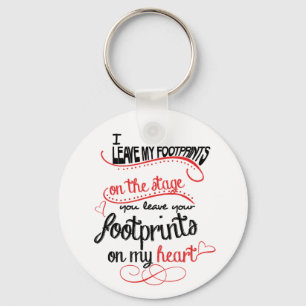 Dance Teacher - Footprints on the Heart Keychain