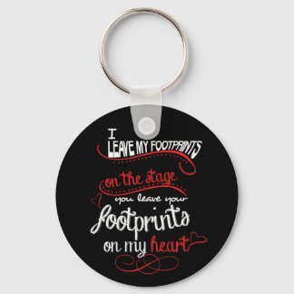 Dance Teacher - Footprints on the Heart Keychain