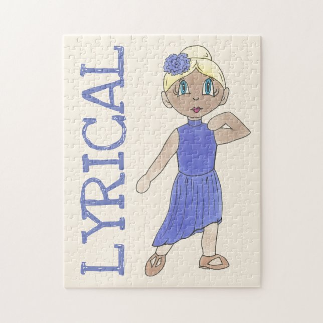 Dance Teacher Gift Lyrical Modern Purple Recital Jigsaw Puzzle (Vertical)