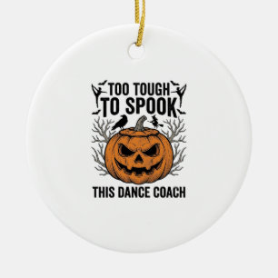 Dance Teacher Halloween Pumpkin Engraving Shirt De Ceramic Ornament