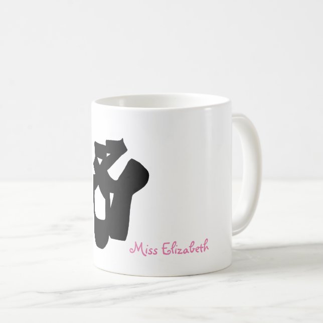 Dance Teacher Mug/Cup with Personalized Name Coffee Mug (Front Right)