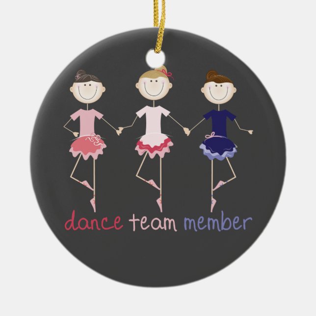 Dance Team Member Ceramic Ornament (Front)