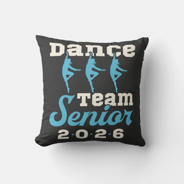 Dance Team Senior Class of 2026 Throw Pillow (Front)