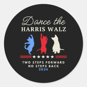 Dance The Harris Wheimer Cat Lady Harris W 2024 El Classic Round Sticker