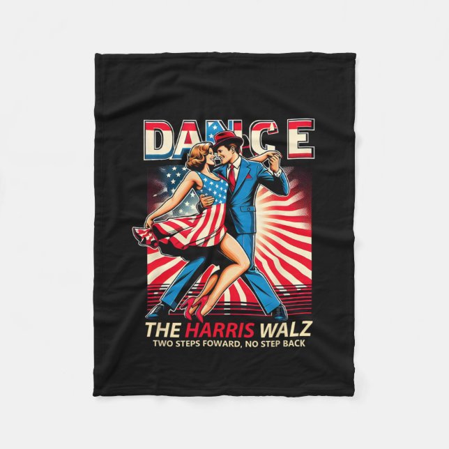 Dance The Harris Wheimer Two Steps Forward No Step Fleece Blanket (Front)