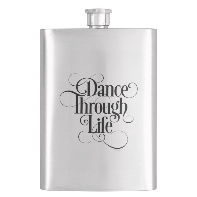 Dance Through Life Hip Flask (Front)