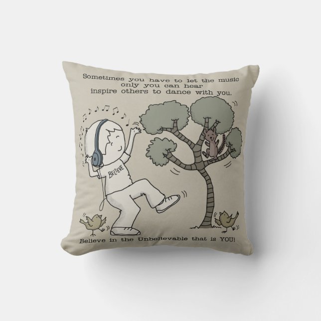 Dance Throw Pillow (Front)